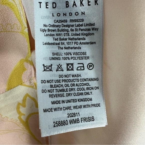 Ted Baker Frisis Frill Printed Short Sleeve Blouse Top Size 1 US 4 - Picture 11 of 13